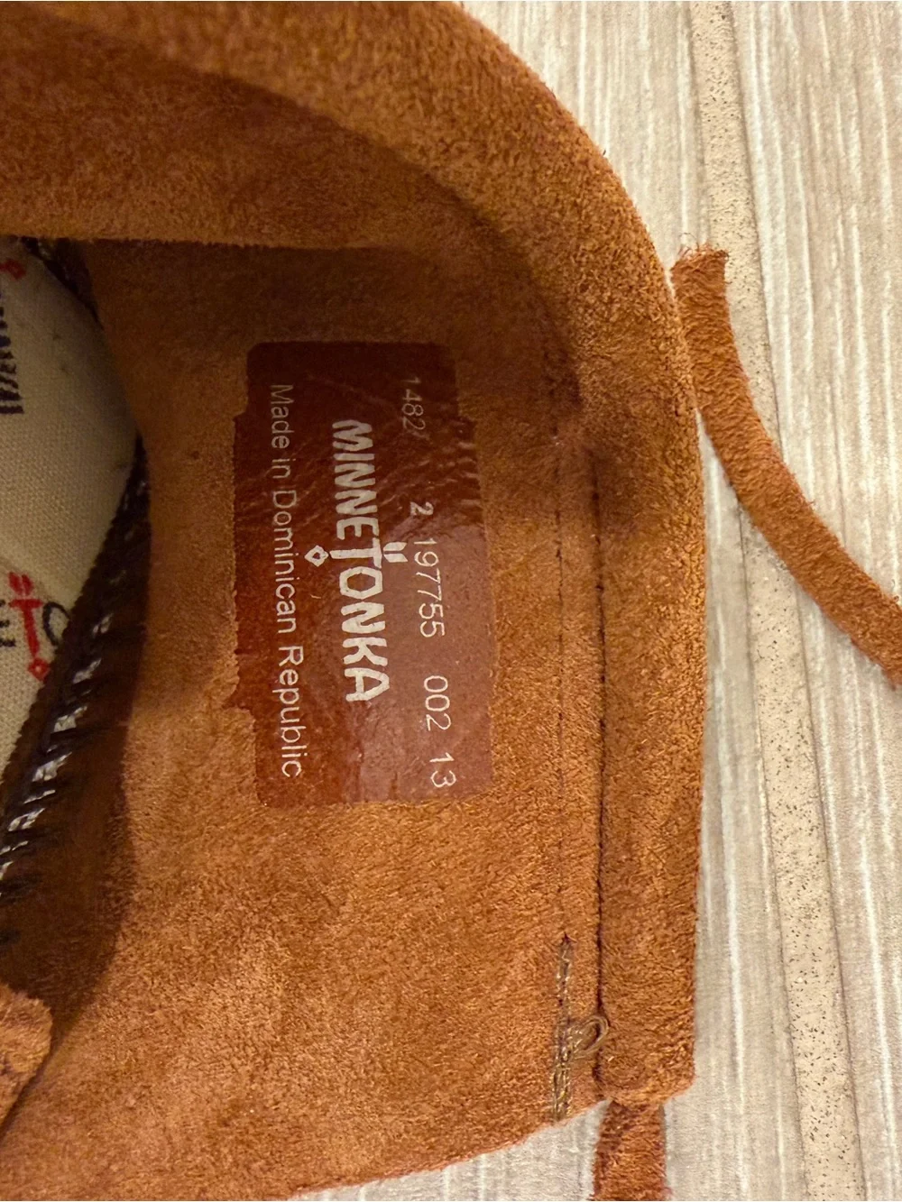 Minnetonka Kids Chestnut Suede Fringe Moccasins